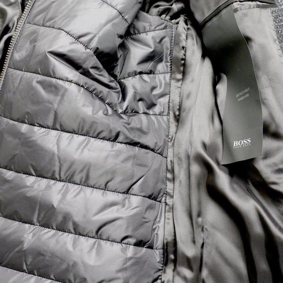 Hugo Boss Men's "Nadim4" Slim Fit Wool Two Tone Button Down Coat - Picture 5 of 8